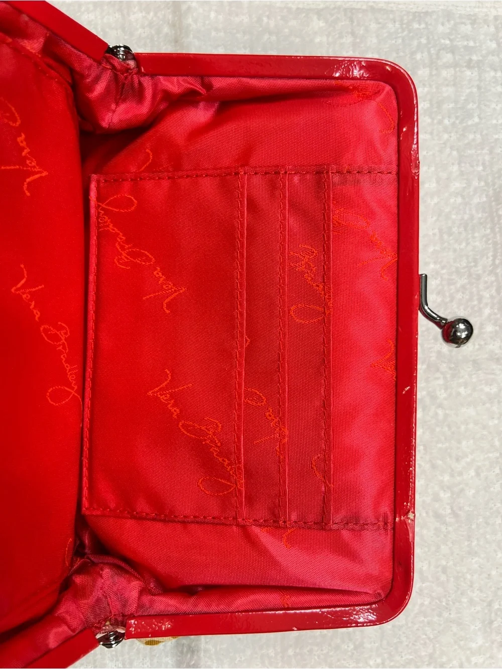 Vtg Vera Bradley Coin Purse Handbag Clutch Wallet Removable Chain Handle